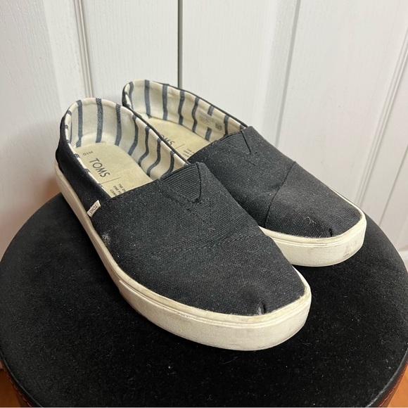 TOMS Mens Alpargata Cupsole - Black and white size 10 mens - Picture 5 of 11